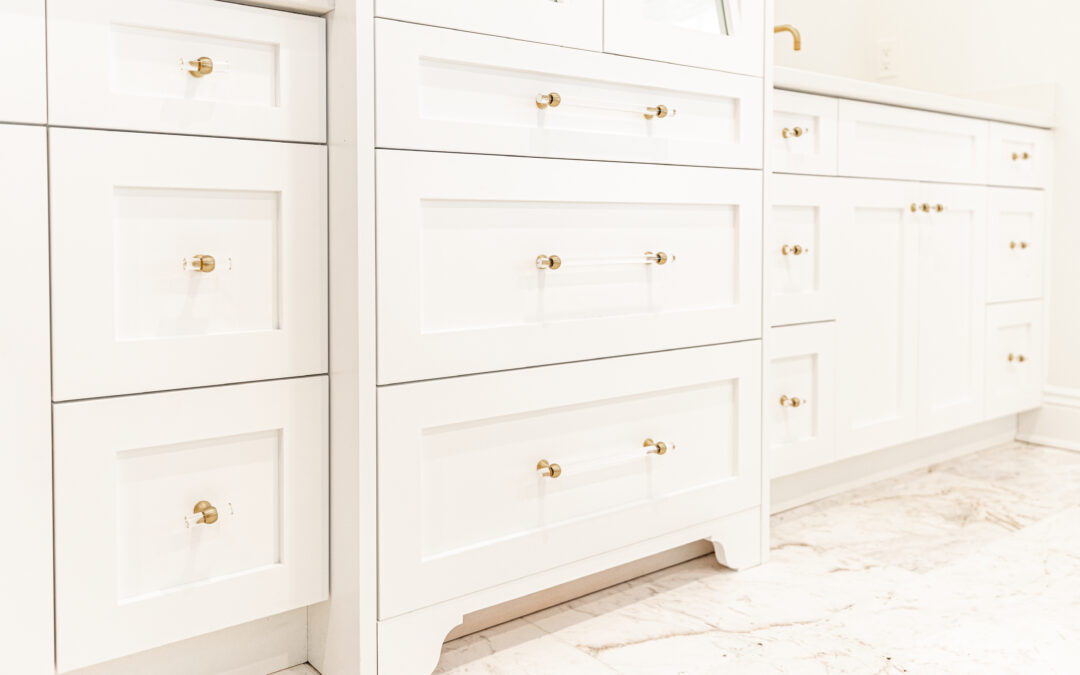 White and Gold Bathroom Vanity