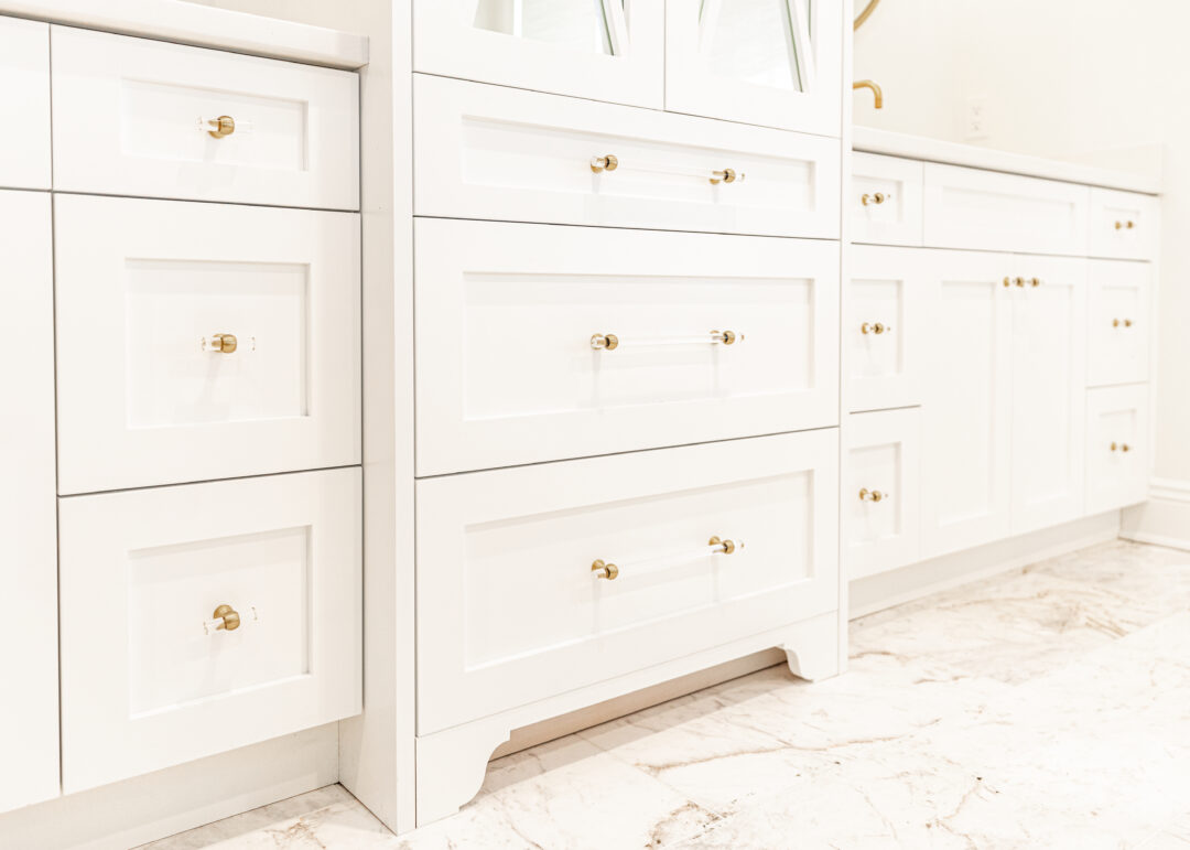 White and Gold Bathroom Vanity