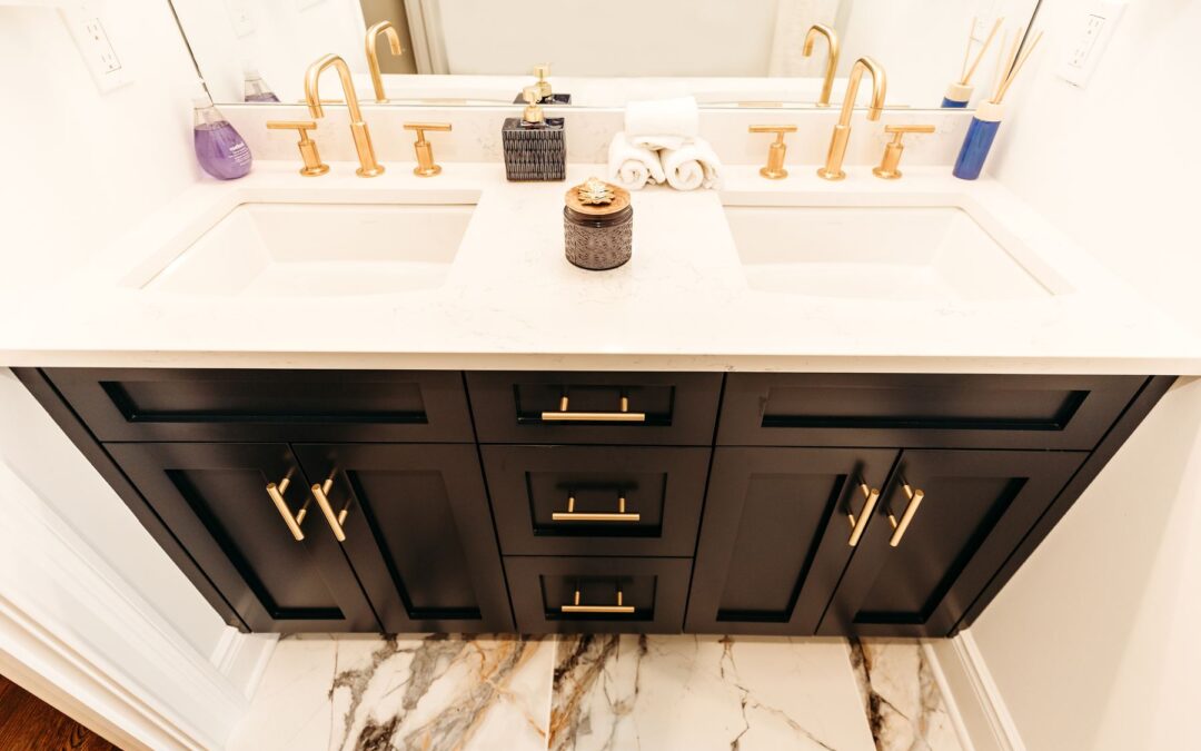 Black & Gold Bathroom Vanity
