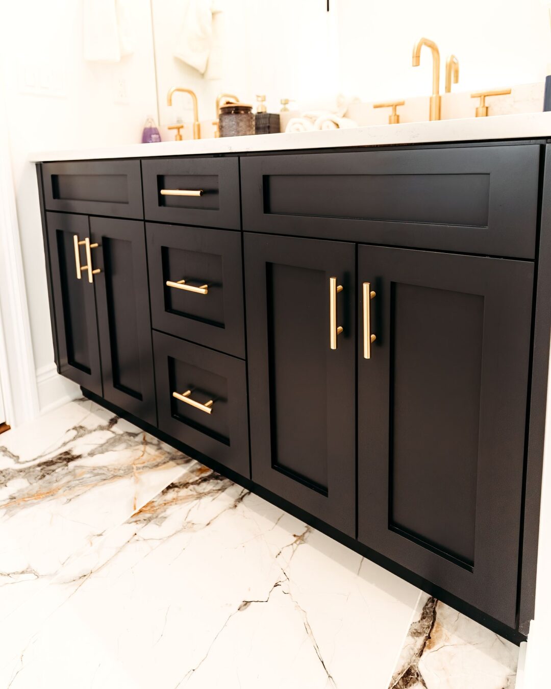 Black Bathroom Cabinets