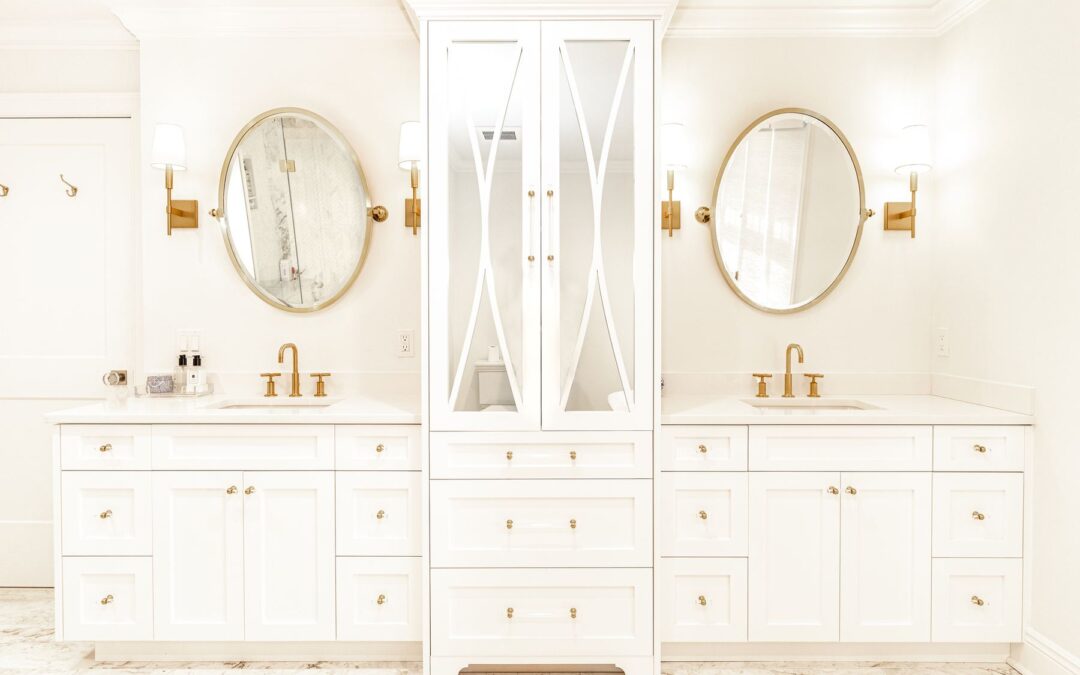 White Bathroom Double Vanity
