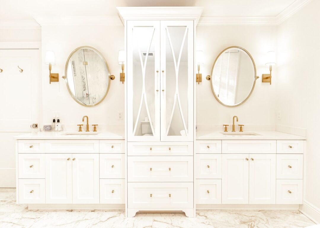 White Bathroom Double Vanity