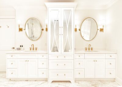 White Bathroom Double Vanity